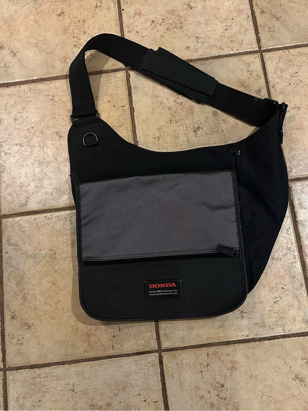 Honda Black and Gray Messenger Bag for Men